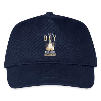 Kartoffel Milch Spruch - Kinder Basecap - Navy - Vorne