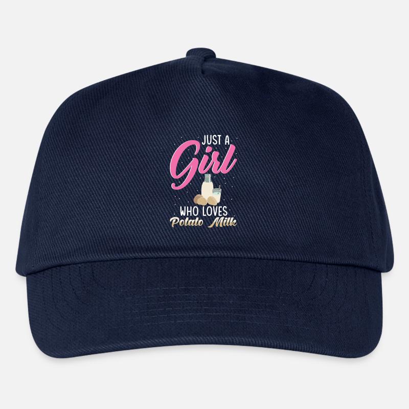 Kartoffel Milch Spruch - Kinder Basecap - Navy