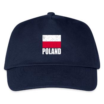 Polen Fahne - Kinder Basecap - Navy - Vorne