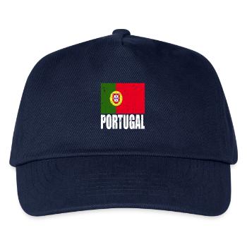 Portugal Flag - Kids’ Baseball Cap - navy - Front