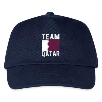 Katar Fahne - Kinder Basecap - Navy - Vorne