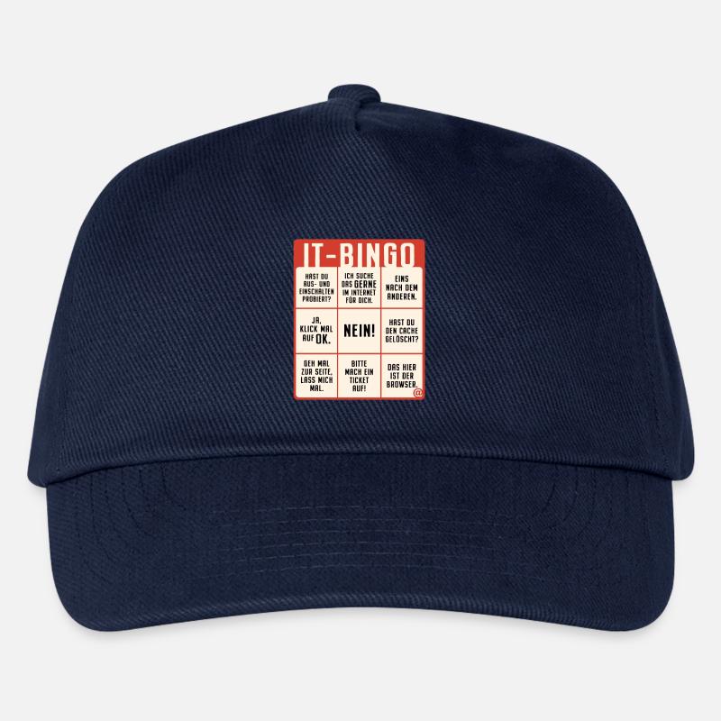 IT Support Bingo Service Desk IT Helpdesk Sysadmin - Kinder Basecap - Navy