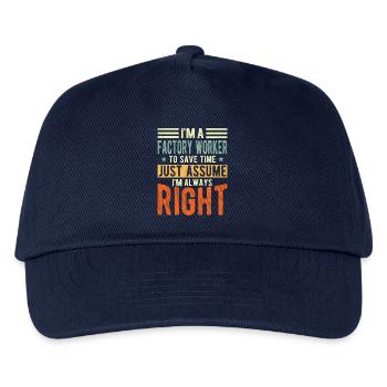 Fabrik Arbeiter - Kinder Basecap - Navy - Vorne