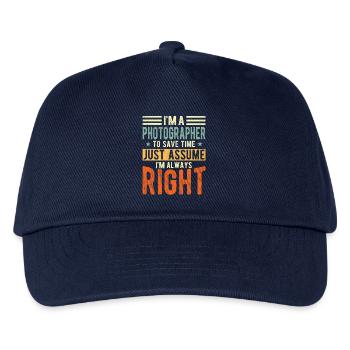 Fotograf - Kinder Basecap - Navy - Vorne