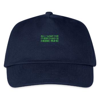 Alles was ich will für Weihnachten ist meine Ruhe - Kinder Basecap - Navy - Vorne