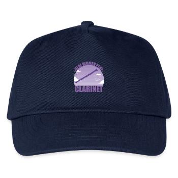 Clarinet Instrument Musician Girl Gift - Kids’ Baseball Cap - navy - Front
