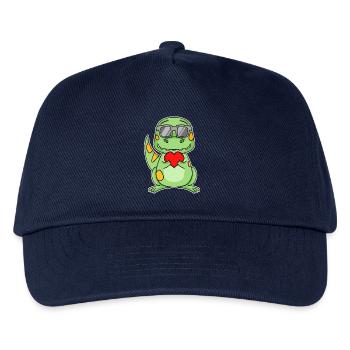 Dinosaurs with Heart - Love Romantic - Kids’ Baseball Cap - navy - Front