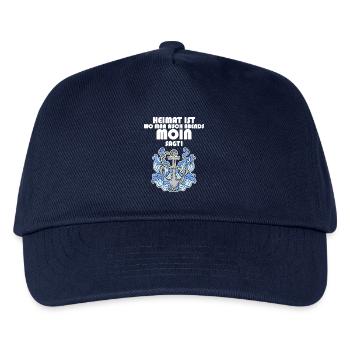 Anker Nordsee Plattdeutsch Spruch Moin - Kinder Basecap - Navy - Vorne