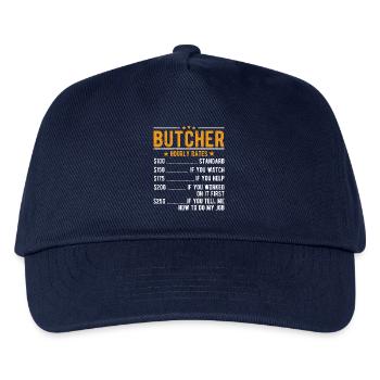 Metzger Stundenlohn - Kinder Basecap - Navy - Vorne