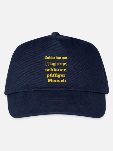 schlauberger gelb - Kinder Basecap - Navy