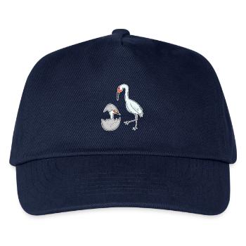 Kraniche Familie - Kraniche mit Baby - Kinder Basecap - Navy - Vorne