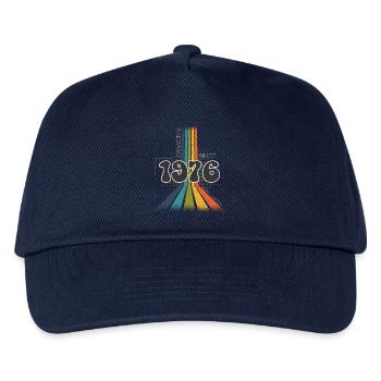 1976 Jahrgang Geburtstag Groovy Vintage Retro - Kinder Basecap - Navy - Vorne