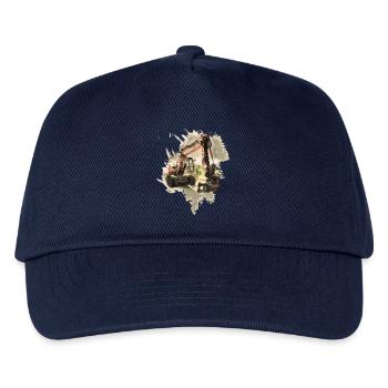 Old excavator - Kids’ Baseball Cap - navy - Front
