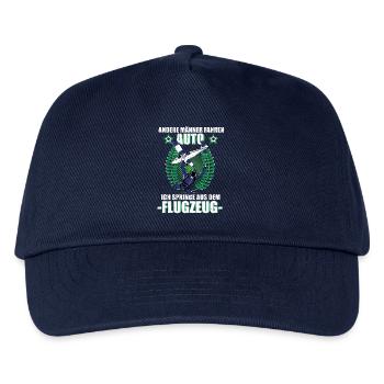 Fallschirmspringen Fallschirm Tandemsprung Spruch - Kinder Basecap - Navy - Vorne