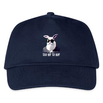 cooler Hipster Hase too Hip to Hop - Kinder Basecap - Navy - Vorne