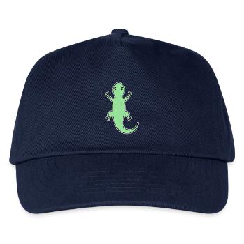 Echsen Echse Grün Reptilien - Kinder Basecap - Navy - Vorne