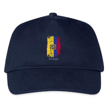 Souvenir Mit Der Landflagge Von Ecuador - Kinder Basecap - Navy - Vorne