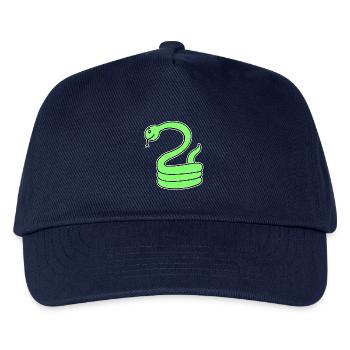 Schlange - Grüne Schlange - Kinder Basecap - Navy - Vorne