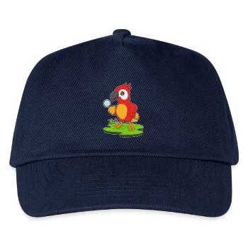 Papagei Detektiv Lupe - Kinder Basecap - Navy - Vorne