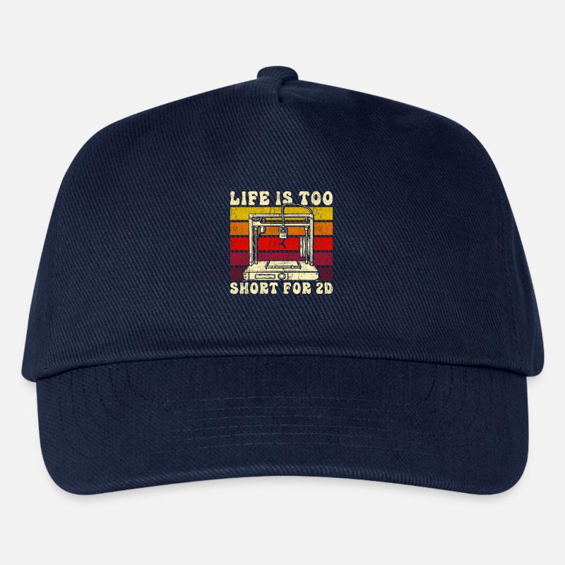 3D Drucker Spruch Lustig Geschenk 3D Druck - Kinder Basecap - Navy