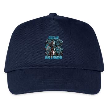 Outlaw Hellrider Motorradfahrer - Kinder Basecap - Navy - Vorne