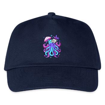 kawaii Oktopus Otaku Krake Tintenfisch - Kinder Basecap - Navy - Vorne