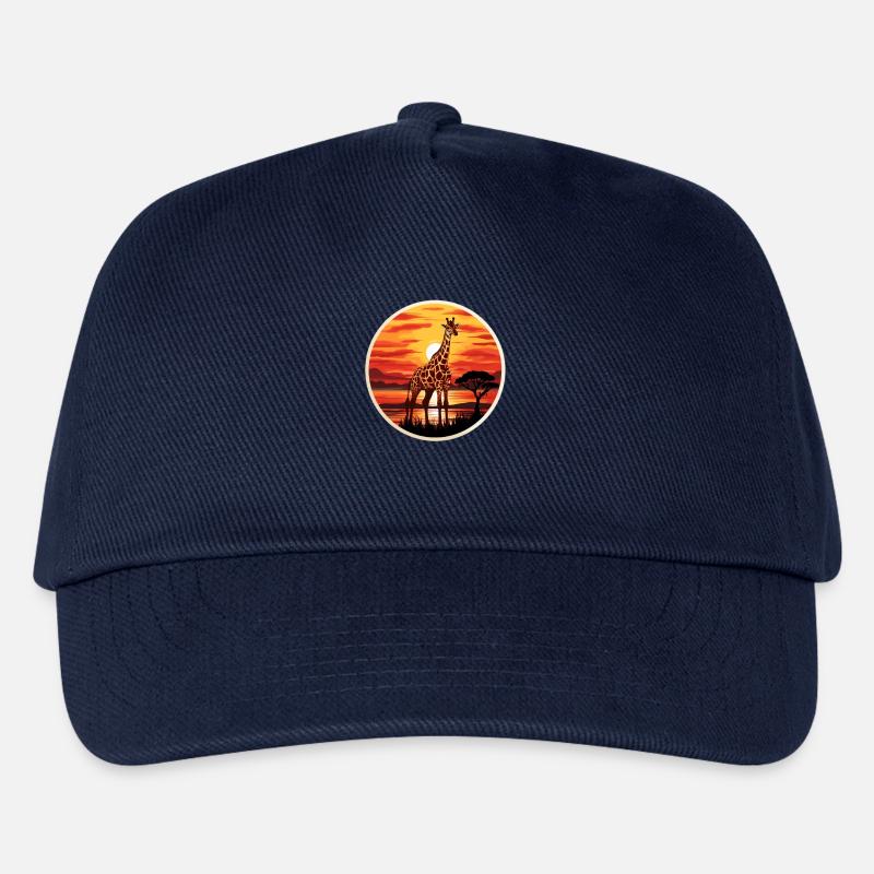 Giraffe Afrika Sonnenuntergang - Kinder Basecap - Navy