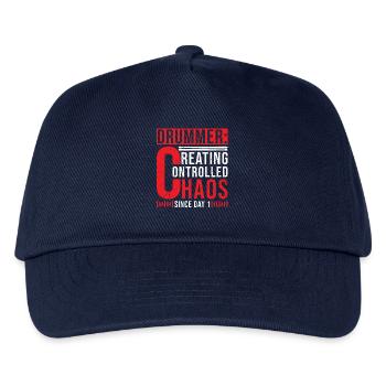 Schlagzeuger Schlagzeug Geschenk - Kinder Basecap - Navy - Vorne