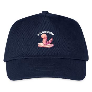 Leidenschaftlicher Leser Leserin Leseratte - Kinder Basecap - Navy - Vorne