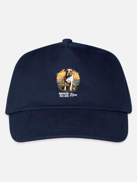 Hund American Bulldog - Kinder Basecap - Navy