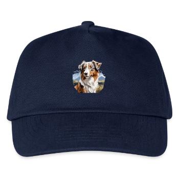 Hund Australian Shepherd - Kinder Basecap - Navy - Vorne