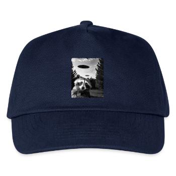 Waschbär Auserirdisch Invasion Uap Weirdcore - Kinder Basecap - Navy - Vorne
