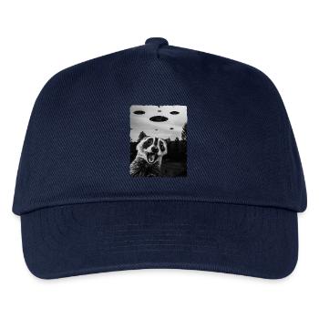 Waschbär Auserirdisch Invasion Uap Weirdcore - Kinder Basecap - Navy - Vorne