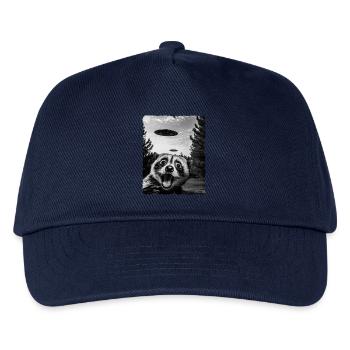 Waschbär Auserirdisch Invasion Uap Weirdcore - Kinder Basecap - Navy - Vorne