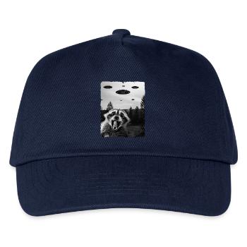 Waschbär Auserirdisch Invasion Uap Weirdcore - Kinder Basecap - Navy - Vorne