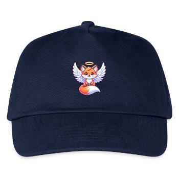 Rotfuchs Engel Heiligenschein Flügel - Kinder Basecap - Navy - Vorne