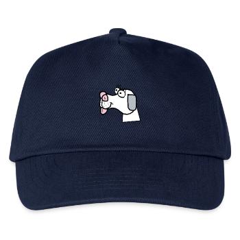 cute dog dog head cheerful pets kids - Kids’ Baseball Cap - navy - Front