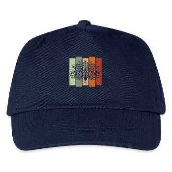 Peacock Retro Birdwatching Bird Watcher - Kids’ Baseball Cap - navy - Front