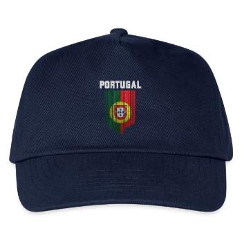 Flagge von Portugal, portugiesischer Stolz - Kinder Basecap - Navy - Vorne