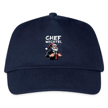 Chef Wichtel stylischer Weihnachts Gnome - Kinder Basecap - Navy - Vorne