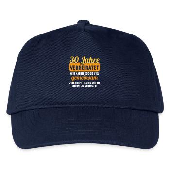 Wir haben viel gemeinsam 30.Hochzeitstag - Kinder Basecap - Navy - Vorne