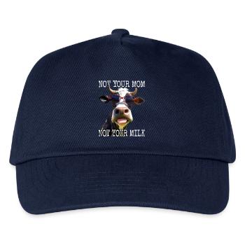 Pas ta mère Pas ton lait Végétalien Végétarien Végétarien - Casquette de baseball Enfant - marine - Devant