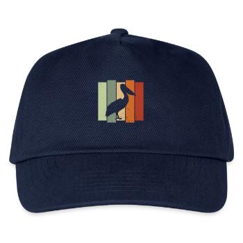 Pelican Retro Birdwatching Bird Watcher - Kids’ Baseball Cap - navy - Front