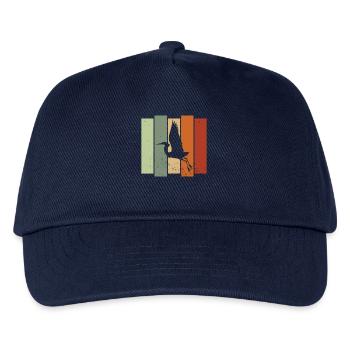 Heron Retro Birdwatching Bird Watcher - Kids’ Baseball Cap - navy - Front
