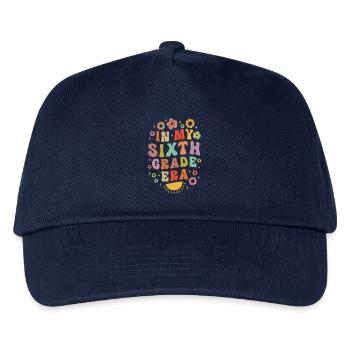 In meiner sechsten Klasse Ära 6. Klasse groovy Vintage - Kinder Basecap - Navy - Vorne
