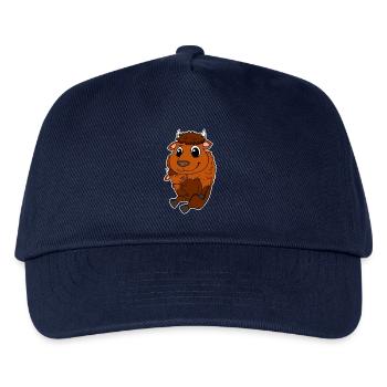 Famille de bisons - Bison avec bébé - Casquette de baseball Enfant - marine - Devant