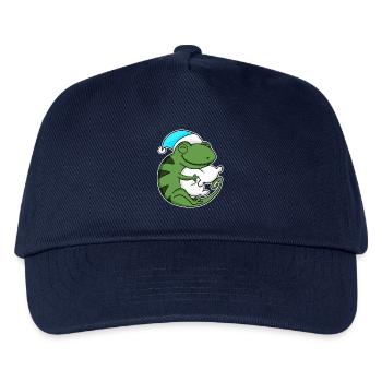 Cameleon mit Kissen und Schlafmütze - Kinder Basecap - Navy - Vorne
