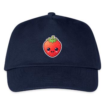 Anime Erdbeere - Kinder Basecap - Navy - Vorne