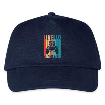 Level 55 - Kids’ Baseball Cap - navy - Front