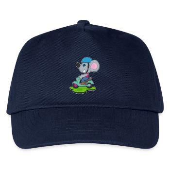 Maus Motorroller - Kinder Basecap - Navy - Vorne